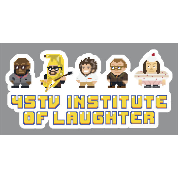 45TV Institute of Laughter - 4" Sticker Thumbnail