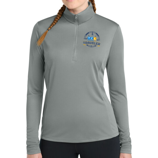 Sport Tek Womens PosiCharge Competitor 1/4 Zip Pullover - Printed Logo Thumbnail