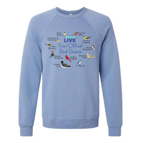 BELLA + CANVAS Unisex Sponge Fleece Raglan Crewneck Sweatshirt - Printed Logo Thumbnail