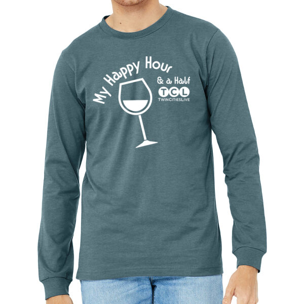 BELLA + CANVAS Unisex Heather CVC Long Sleeve Tee - Printed Logo Thumbnail