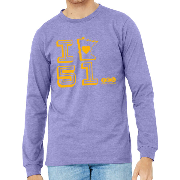BELLA + CANVAS Unisex Heather CVC Long Sleeve Tee - Printed Logo Thumbnail